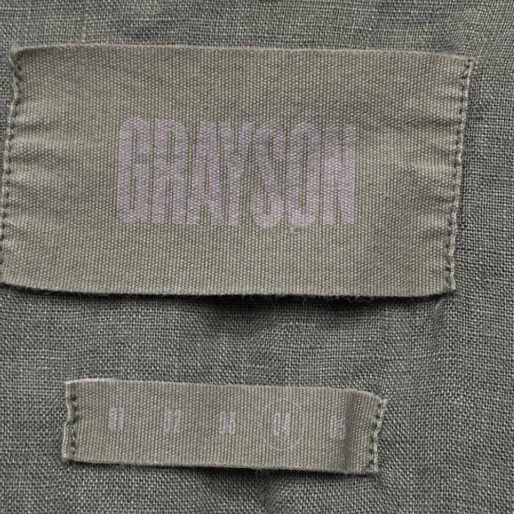 Grayson Anthropologie Artist Green Linen Minimalist Collared Hi-Low Shirt Dress